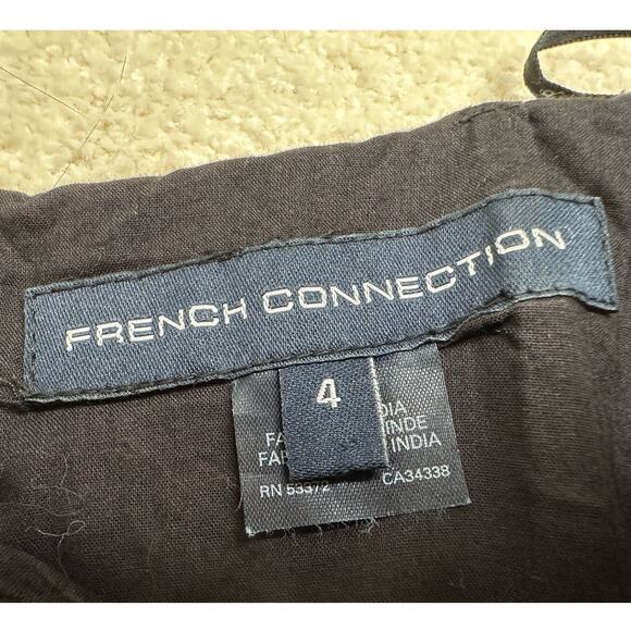 French Connection: UK Delicious Demask Dress Black Beaded Strapless Mini Dress - Picture 7 of 15